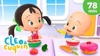 Vegetables Song and more nursery Rhymes by Cleo and Cuquin 🥬 🍅  | Children Songs