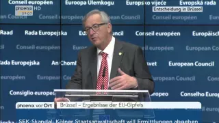 EU-Gipfel: Tusk und Juncker zu den Ergebnissen am 25.06.2015