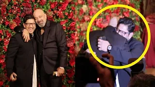 Sanjay Dutt Shows LOVE & Respect For Arshad Warsi By HUGGING Him @Deepika-Ranveer WeddingReception