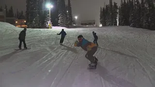 Big White Ski Resort - Night Snowboarding at TELUS Park