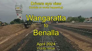 Drivers eye view, Wangaratta to Benalla, April 2024