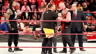 BROCK LESNAR, ROMAN REIGNS AND SAMOA JOE CONFRONT BEFORE SUMMERSLAM WWE RAW