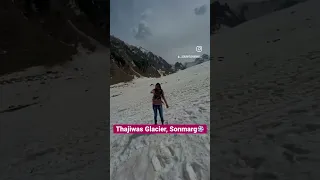 Fun with snow at Thajiwas glacier in Sonmarg ❄️❤️   #shorts #travelshorts #sonmarg #kashmiri