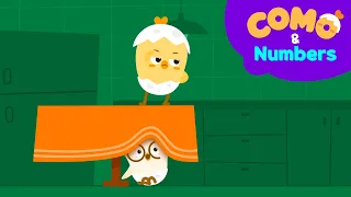 Como and Numbers | Kid's Math | Where? (On, Under)