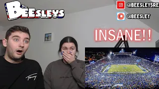 British Couple Reacts to American Football vs European Football Fans  (WHO DID IT BETTER?)