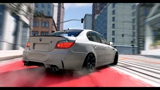 Street Drifting a E60 M5 until it breaks in BeamNG