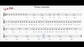 Primo concerto - Flauto dolce - Note - Spartito - Instrumental -  Musica Karaoke