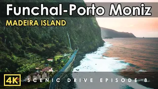 Driving Madeira Island | Funchal to Porto Moniz | 4K Scenic Drive in Madeira, Portugal | Ocean Roads