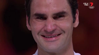 Roger Federer Crying - Australian Open 2018 Men's Finals Ceremony