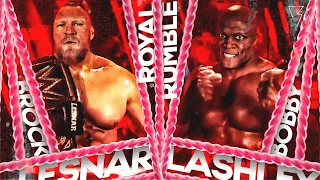 WWE Royal Rumble 2022 Brock Lesnar vs Bobby Lashley Custom Moving Match Card | Download parts | Rams