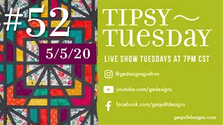 Gudrun Erla of GE Designs Tipsy Tuesday #52, May 5th 2020