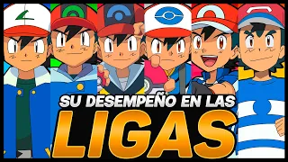 El DESEMPEÑO de ASH en CADA LIGA POKÉMON 👑 🔥