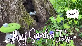 May 2024 Cottage Garden Tour, Zone 6 ~Lots of green growth!