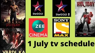 1July tv schedule/star gold/star gold 2 /sony max/zee cinema