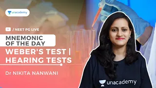 Mnemonic of the day - weber's test | Hearing tests | ENT | Dr. Nikita Nanwani