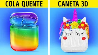 Artesanato Fantástico com Caneta 3D e Cola Quente. Miniaturas, joias e truques para reparos