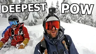 Deepest Powder Snowboarding of Life