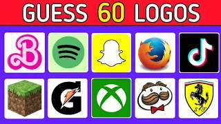 Guess the logo in 3 seconds | Guess 60 famous logos #logoquiz #logochallenge