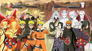 SEMUA TRANSFORMASI NARUTO MELAWAN SEMUA VILLAIN! | Naruto Storm 4 MOD