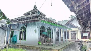 ASMR | Walking In Heavy Rain | Wet and Slippery Village Roads | Sleep Well With the Sound of Rain