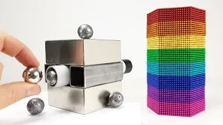 Magnetic Cannon VS Rainbow Tower out of Magnetic Balls | Magnetic Games