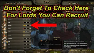 Easy Place To Find Lords To Recruit To Your Kingdom Bannerlord Guide - Flesson19