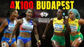 4x100 Relay Finals Budapest World Championship 2023: USA vs. Jamaica: Richardson vs. Jackson