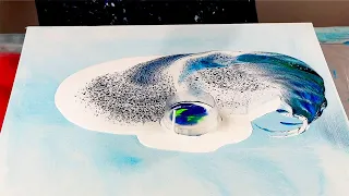 FANTASTIC RESULTS! Stormy Open Cup Pour~Cells without Silicone~Negative Space~Acrylic Pouring~194