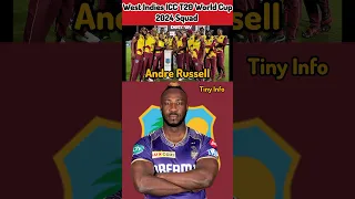 ICC T20 World Cup 2024 West indies squad #tinyinfo #cricket #squad