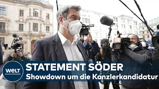 MARKUS SÖDER: Statement nach der Fraktionssitzung -Showdown um die Kanzlerkandidatur