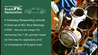 Full DIY guide 1.8t forged connecting rods upgrade for Audi TT Mk1 8N & 1.8t Maxpeeding rods review