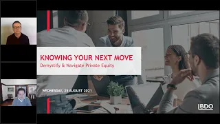 Webinar: Knowing Your Next Move - Demystify & Navigate Private Equity