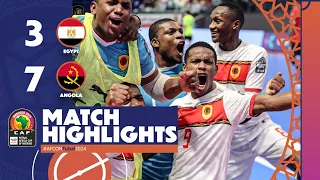 AFCON Futsal 2024 | Egypt 3-7 Angola | Semi-finals