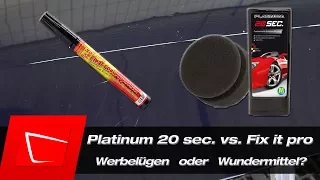 PLATINUM 20 Seconds Kratzerentferner vs. Fix It Pro Repair Pen Test Werbelügen? Kratzer entfernen