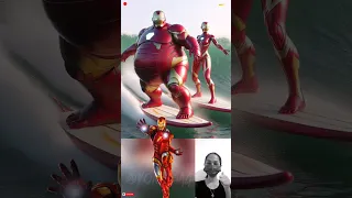 Superheroes x Surfing with wife 💥 Avengers vs DC - All Marvel characters #avengers #shorts #marvel