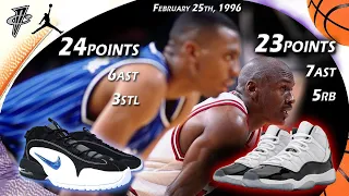 Penny Hardaway VS Michael Jordan Face-off February 25th 1996