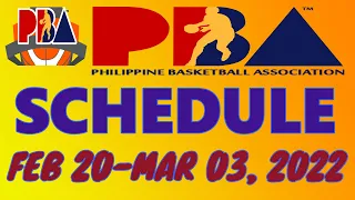 PBA GAME SCHEDULE I PHILIPPINE CUP SEASON 46 I FEBRUARY 20-MARCH 03, 2022 I INTERGA