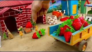 Diy Tractor Farming Strawberry Fruits New Technology | Diy Farmng Machine  #diy #farming #diytractor