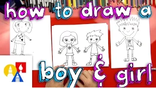 How To Draw A Boy And A Girl