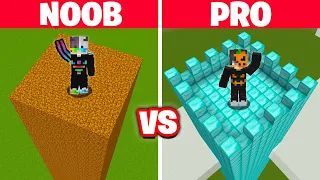 NOOB vs PRO: EN GÜVENLİKLİ KULE YAPI KAPIŞMASI! - Minecraft