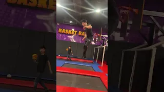 Side flip on trampoline | amanah mall