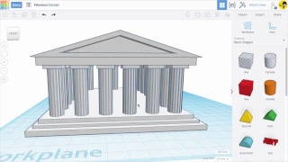 14)  Make the Parthenon 2016v with Tinkercad | 3D modeling How to make and design