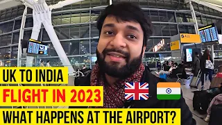 My UK to India Flight Journey in 2023 ✈️ Catching Train at London Heathrow | British Airways 🇬🇧