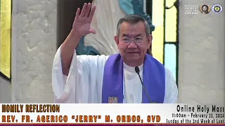 Homily Reflection of Rev. Fr. Jerry Orbos, SVD