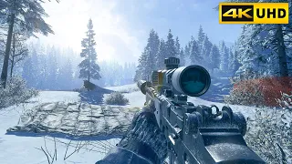 Winter Sniper Mission | Contingency | Ultra High Graphics Gameplay [4K 60FPS UHD] Call of Duty