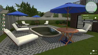 House Flipper Game- Garden after building the house