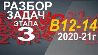 Разбор задач по математике репетиционного тестирования 2020-21. Этап 3. Вариант 1. Задачи В12-В14