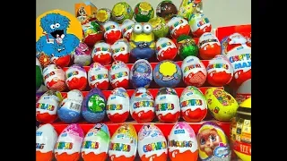 55 Kinder Surprise eggs,Unboxing Tous Barbie,My Little Pony,Masha and the Bear,Minions,Luntik