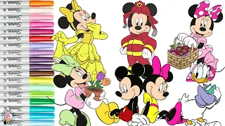 Disney Minnie Mouse and Friends Coloring Book Compilation Mickey Mouse Daisy Duck Goofy