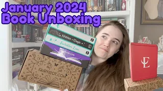 Big January 2024 Book Unboxing || Fairyloot YA/Adult, Owlcrate YA/Adult, and Evernight Horror Box